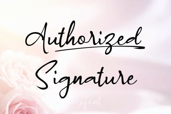 Authorized Signature Font: Elegant Handwritten Style for Crafters