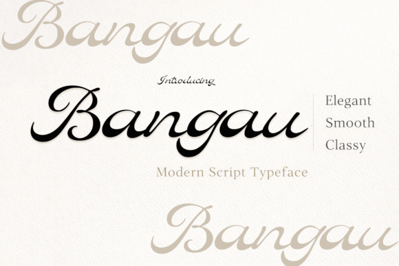Bangau: A Script Typeface for Refined Editorial Design