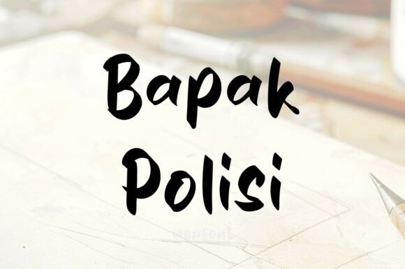 Bapak Polisi: A Bold, Handcrafted Script Typeface for Warm Brand Identity