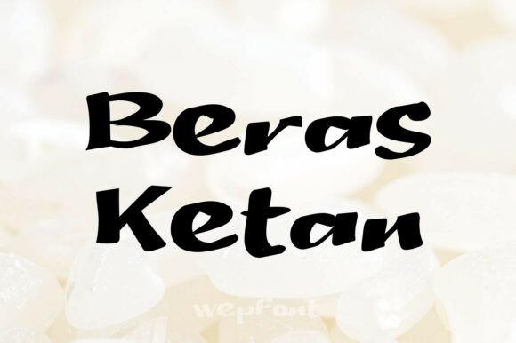 Beras Ketan: A Rustic Script Font for Editorial Warmth