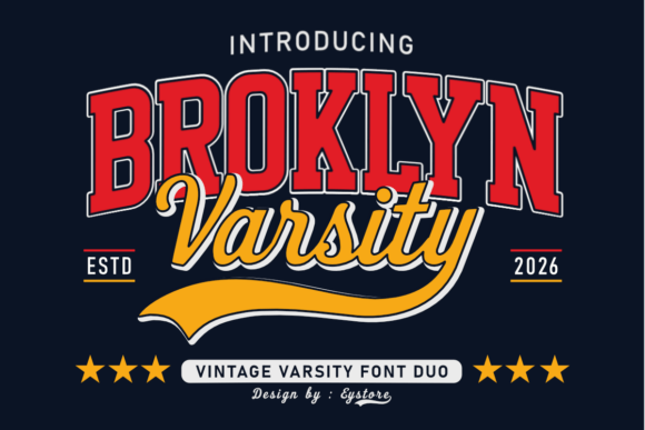 Broklyn Varsity: A Display Font That Anchors Brand Energy