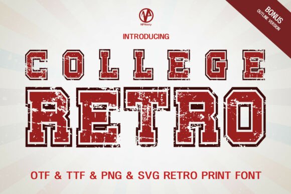 College Retro Font: Your Varsity-Inspired Slab Serif for Handmade Goods