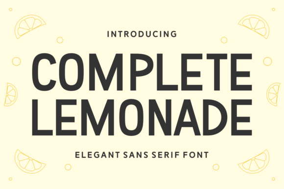 Complete Lemonade Font: A Clean, Confident Sans Serif for Small Businesses