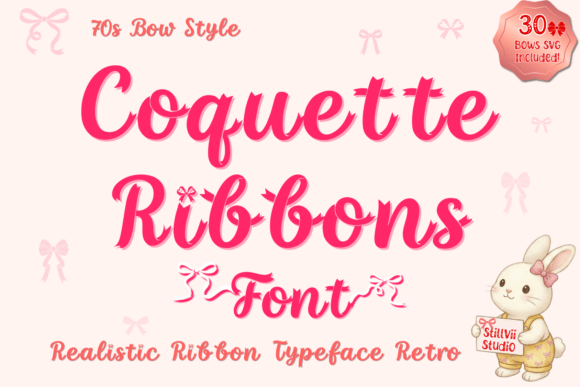 Coquette Ribbon: A Display Font That Adds Girlie Elegance to Digital Layouts