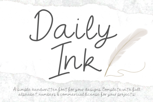 Daily Ink Font: A Modern Calligraphy for Web Design