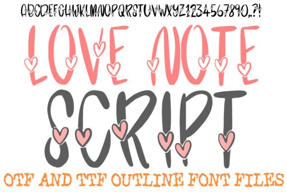 Love Note Script: A Romantic Decorative Font for Handmade Creators