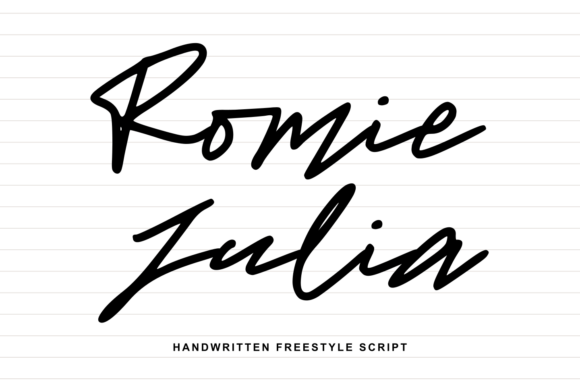 Romie Julia: A Freestyle Handwritten Script Font