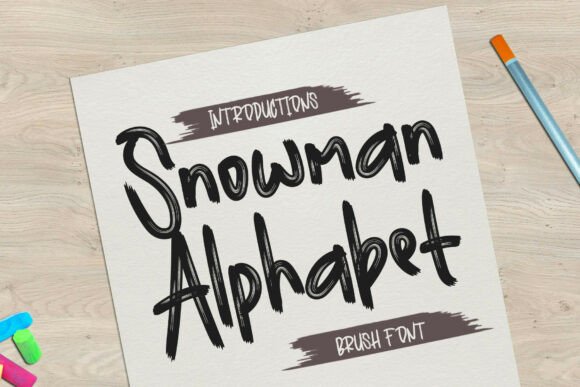 Snowman Alphabet: A Bold, Hand-Painted Font for Makers