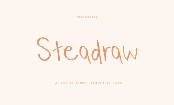 Steadraw: A Hand-Painted Brush Font for Crafters